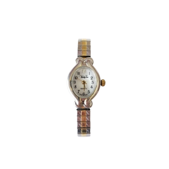 Vanity Fair Accessories - Vanity Fair Diamond Two Tone Quartz Analog Women's Watch Sz. 6" New Battery